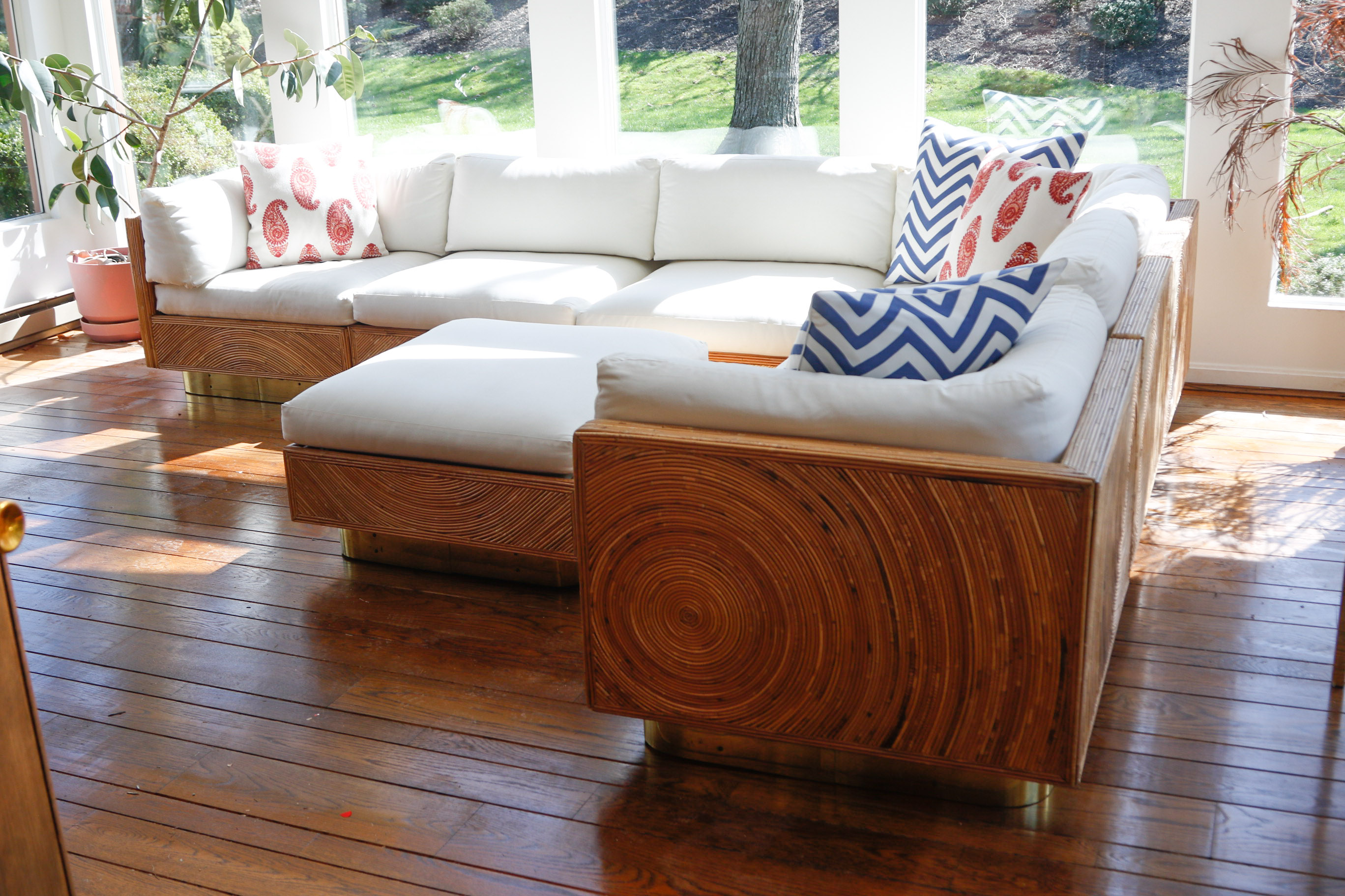 Rattan Sectional Seating with Ottoman