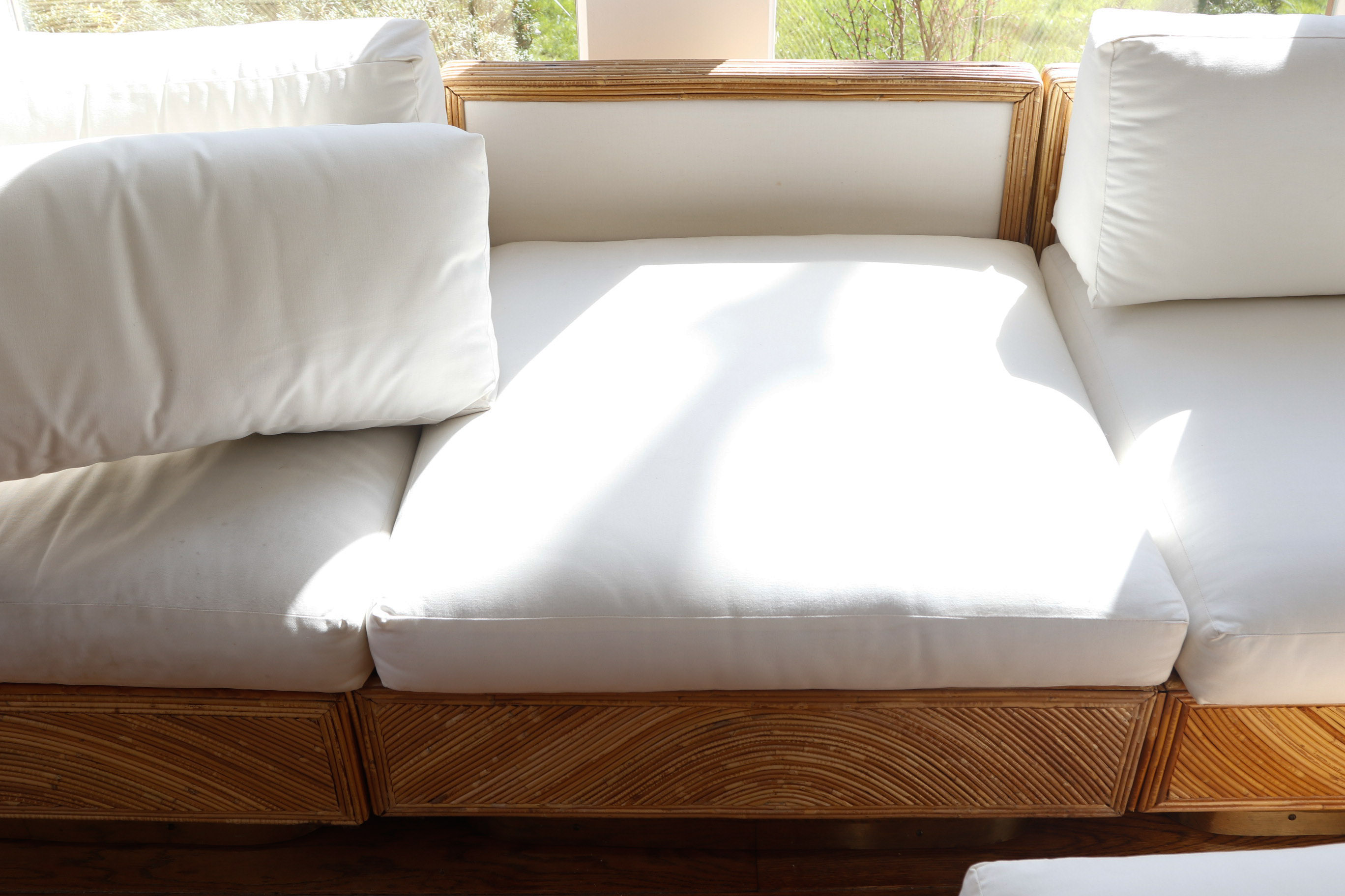 Rattan Sectional Seating with Ottoman