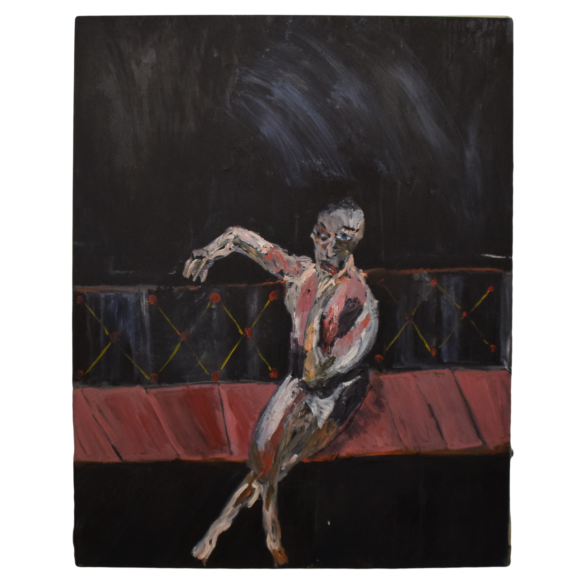 Michael Hafftka "Man Sitting" Oil Painting