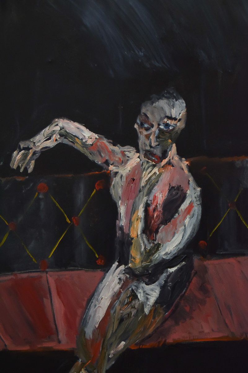 Michael Hafftka "Man Sitting" Oil Painting