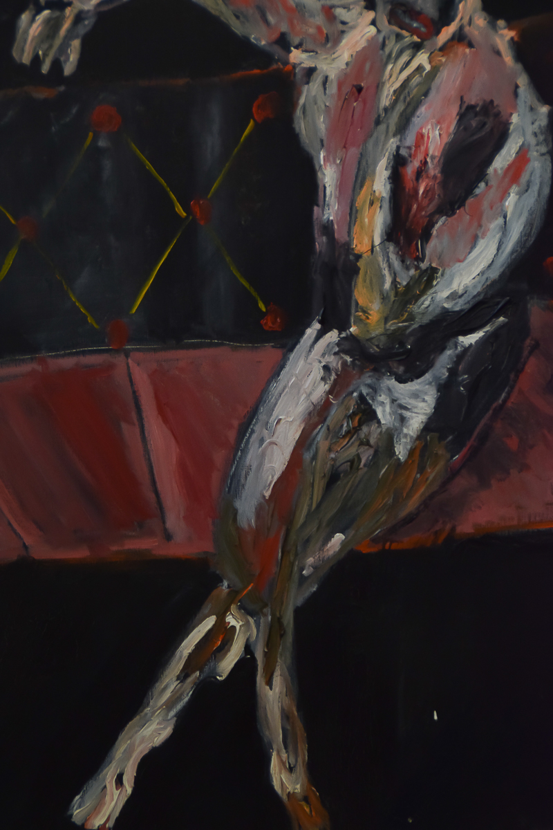 Michael Hafftka "Man Sitting" Oil Painting