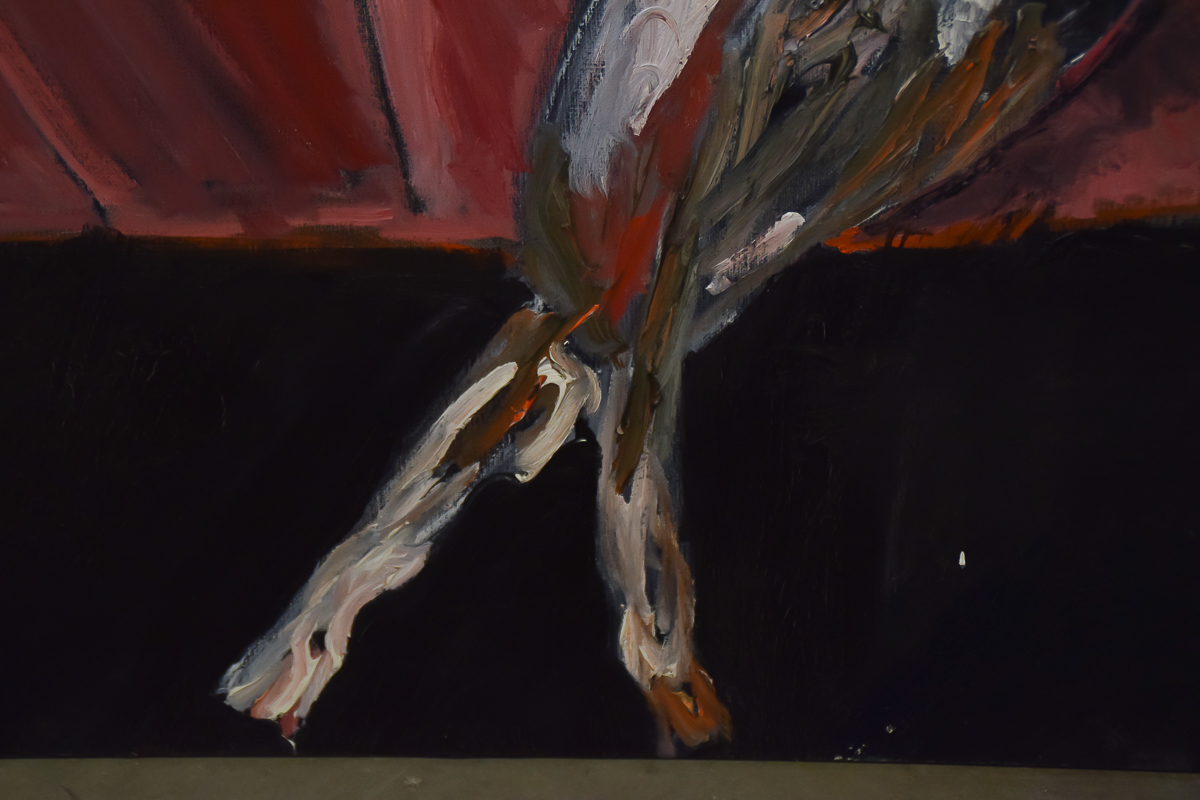 Michael Hafftka "Man Sitting" Oil Painting