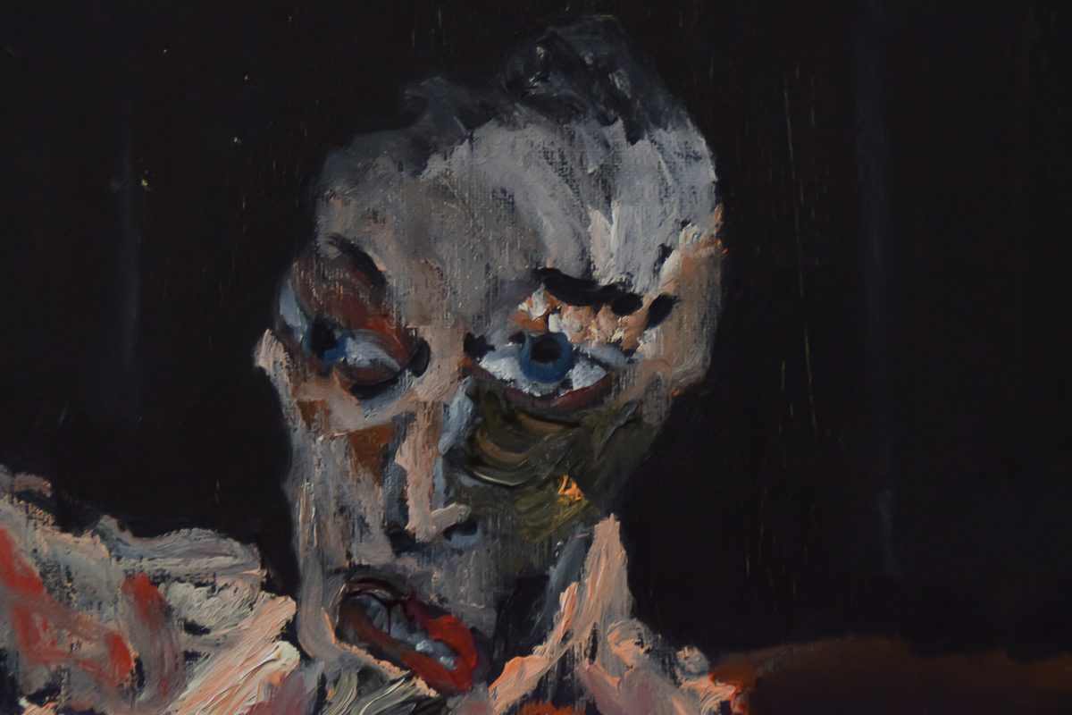 Michael Hafftka "Man Sitting" Oil Painting