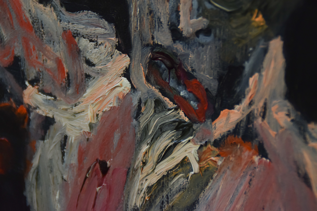 Michael Hafftka "Man Sitting" Oil Painting