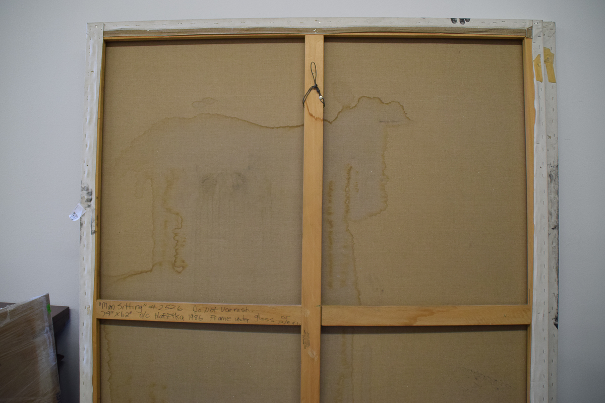 Michael Hafftka "Man Sitting" Oil Painting