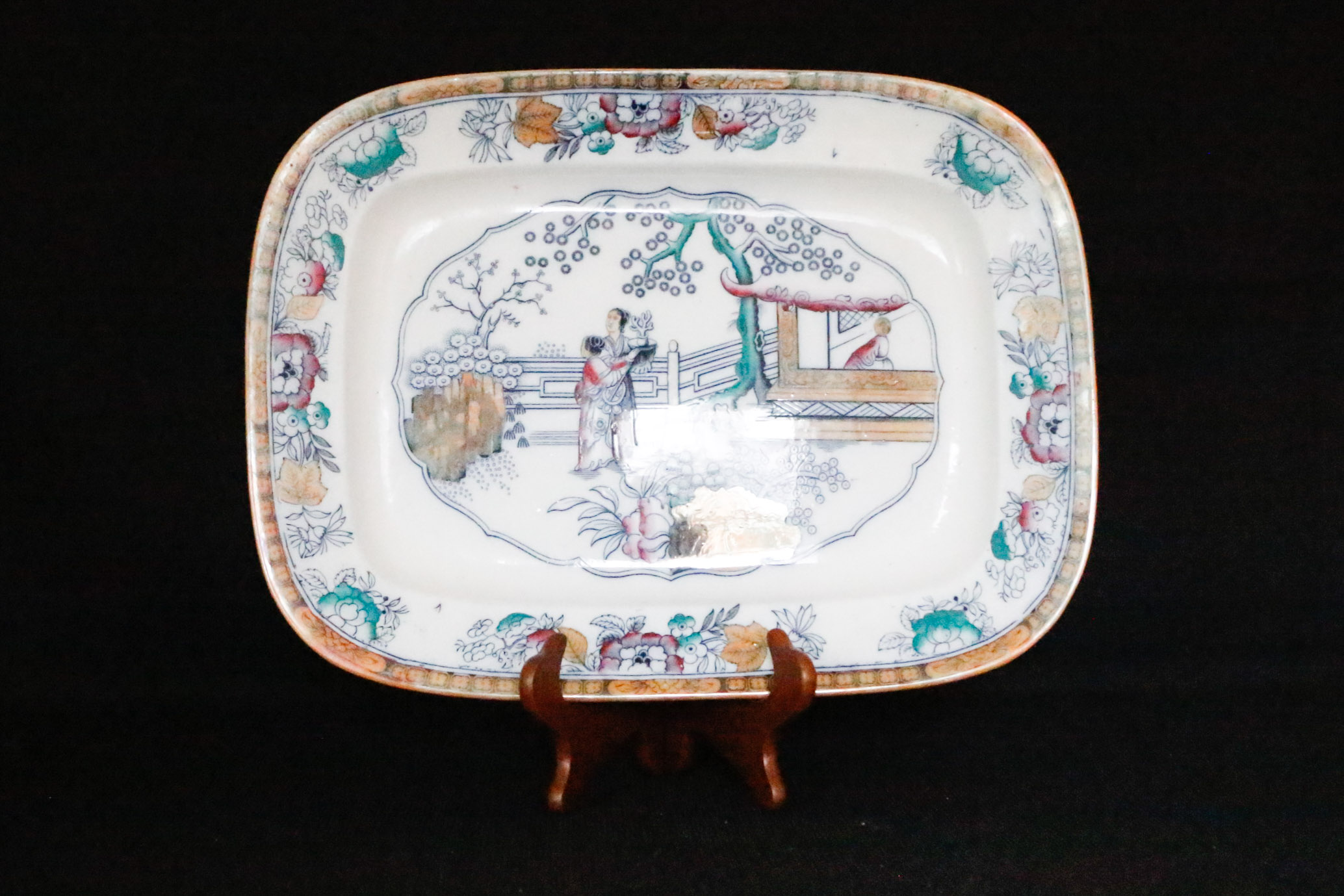 Ca. 1880s Ashworth Bros. China Platter in the "Chinese" Pattern