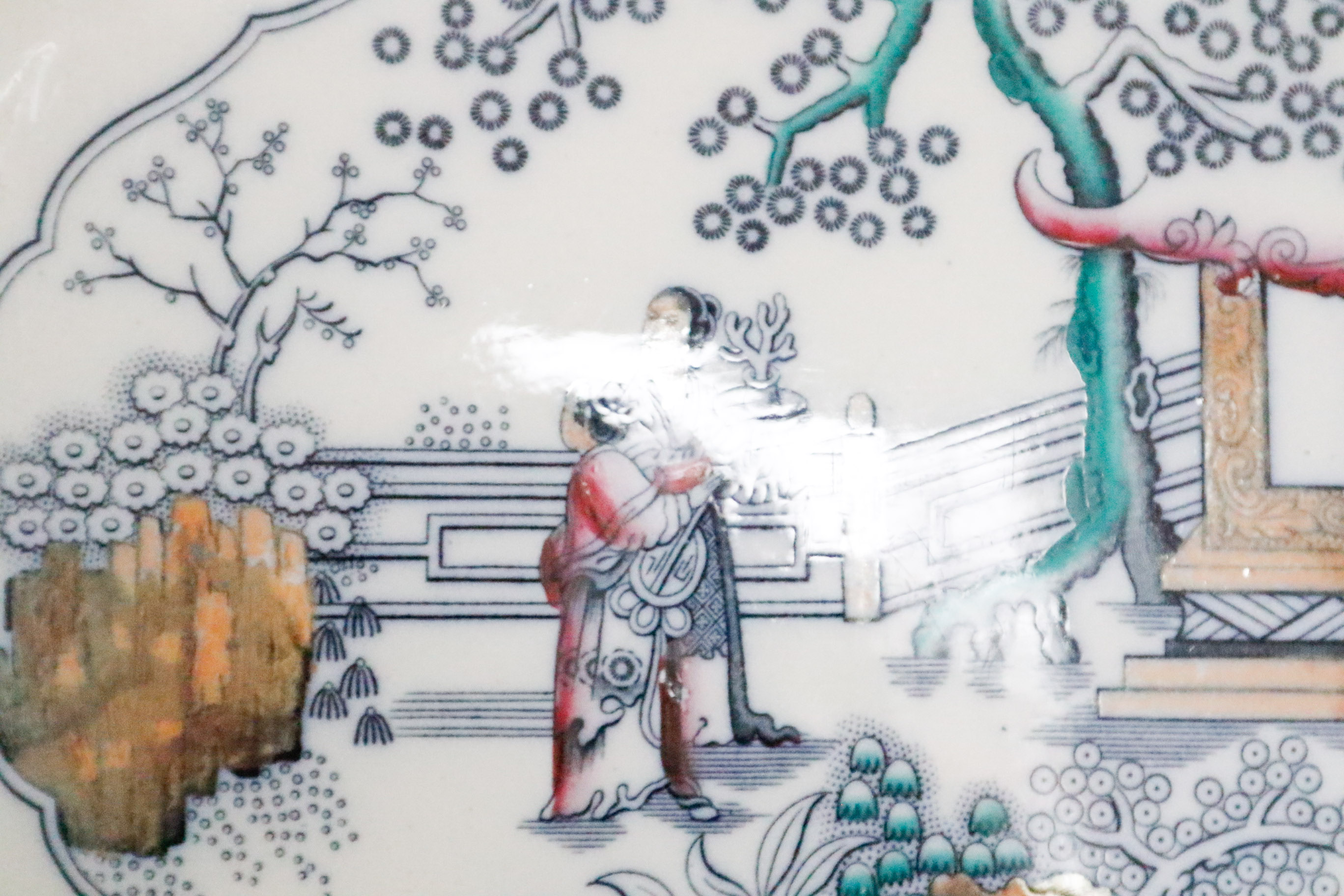 Ca. 1880s Ashworth Bros. China Platter in the "Chinese" Pattern