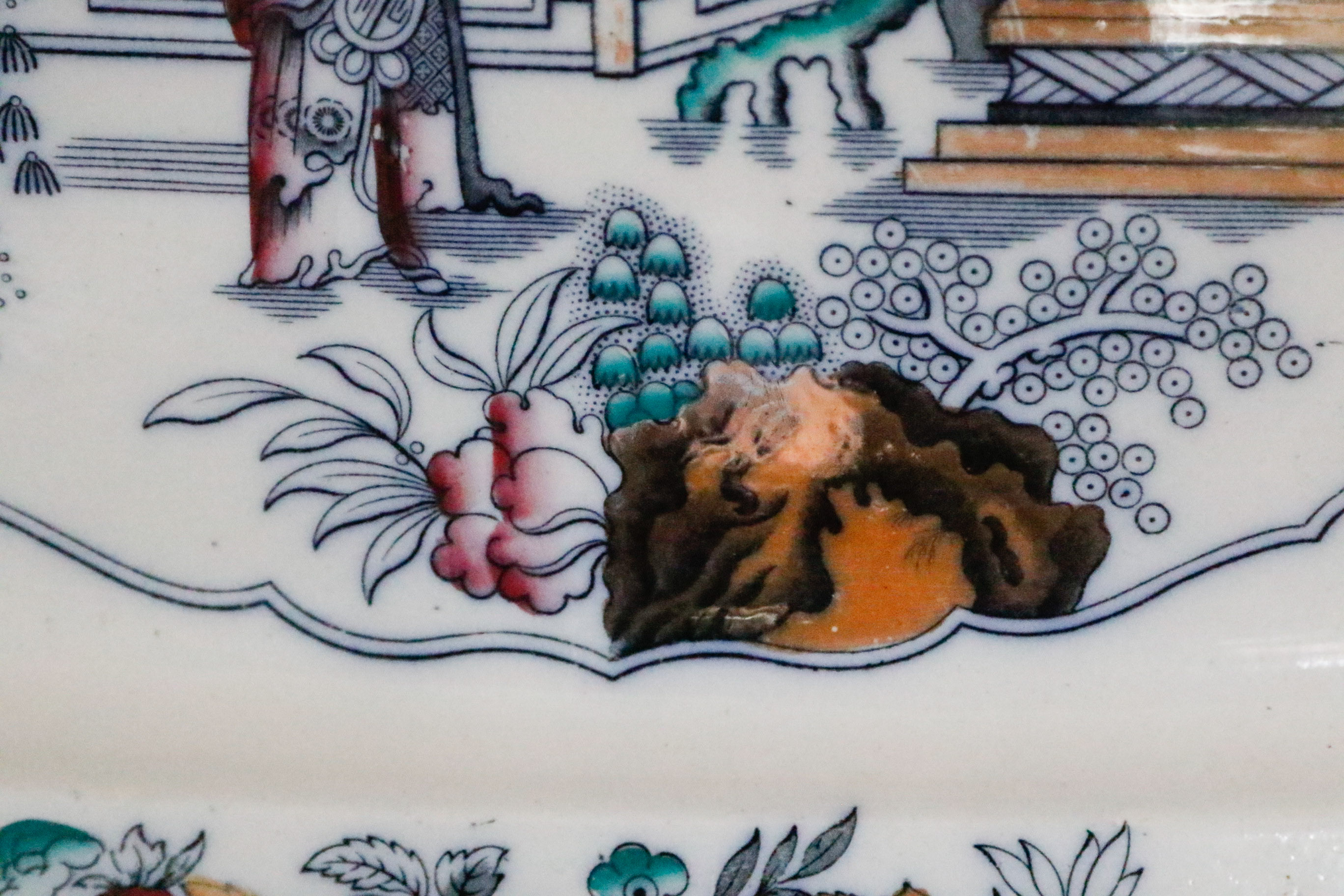 Ca. 1880s Ashworth Bros. China Platter in the "Chinese" Pattern