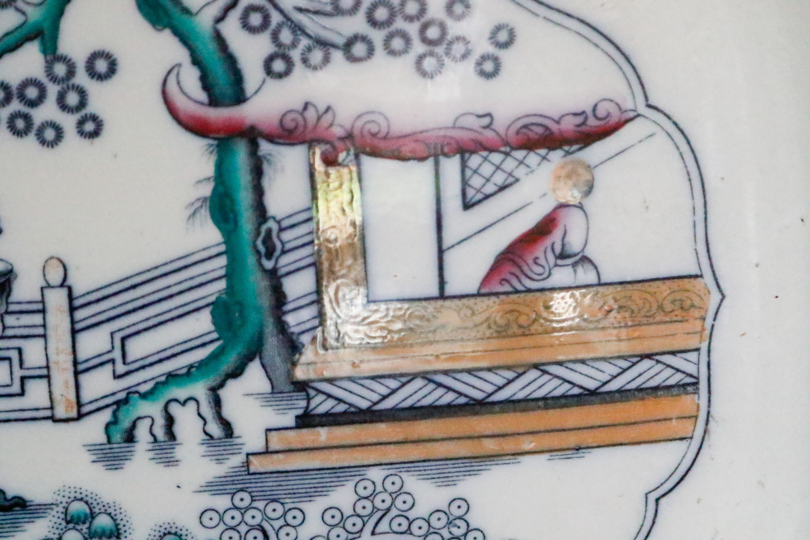 Ca. 1880s Ashworth Bros. China Platter in the "Chinese" Pattern