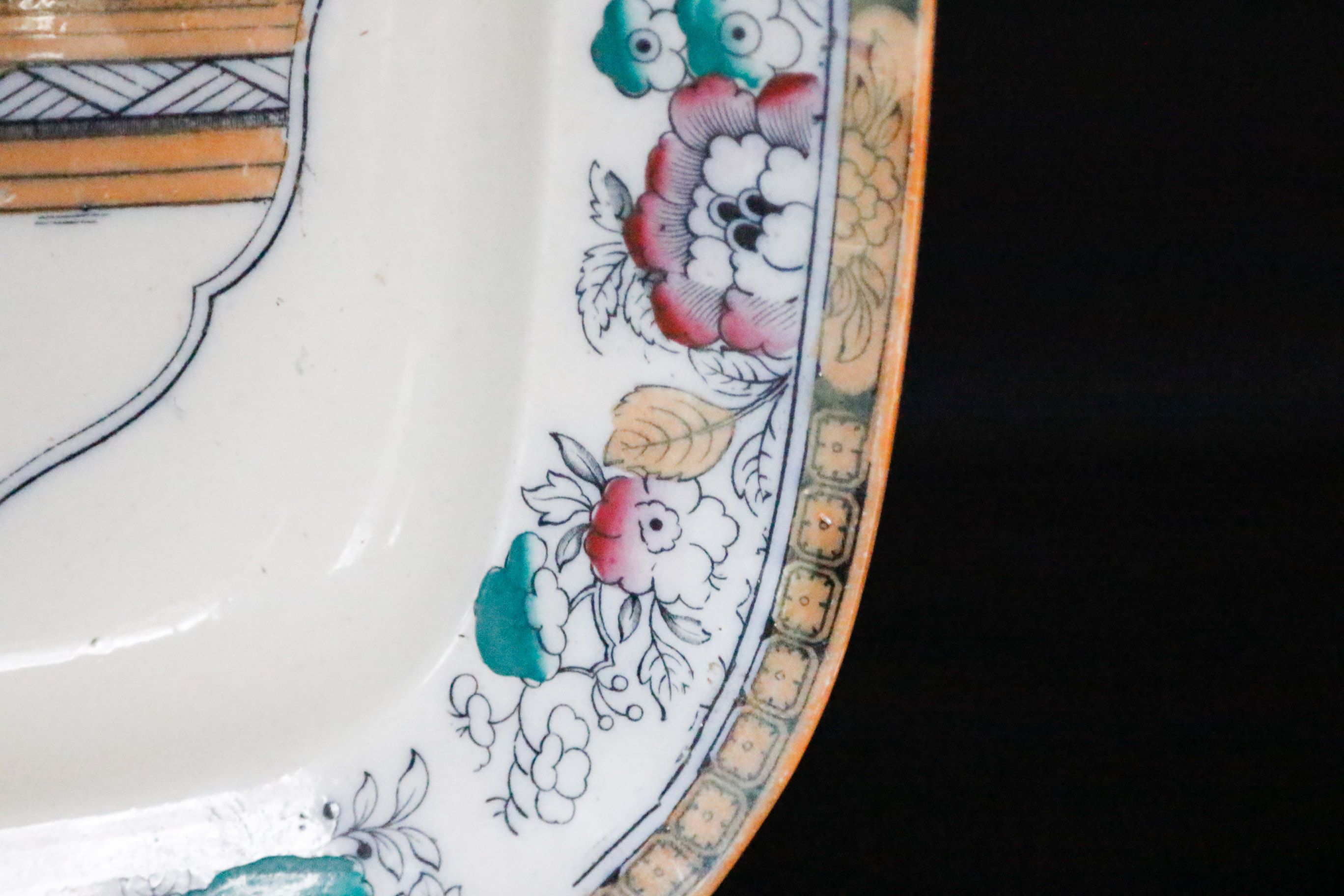 Ca. 1880s Ashworth Bros. China Platter in the "Chinese" Pattern