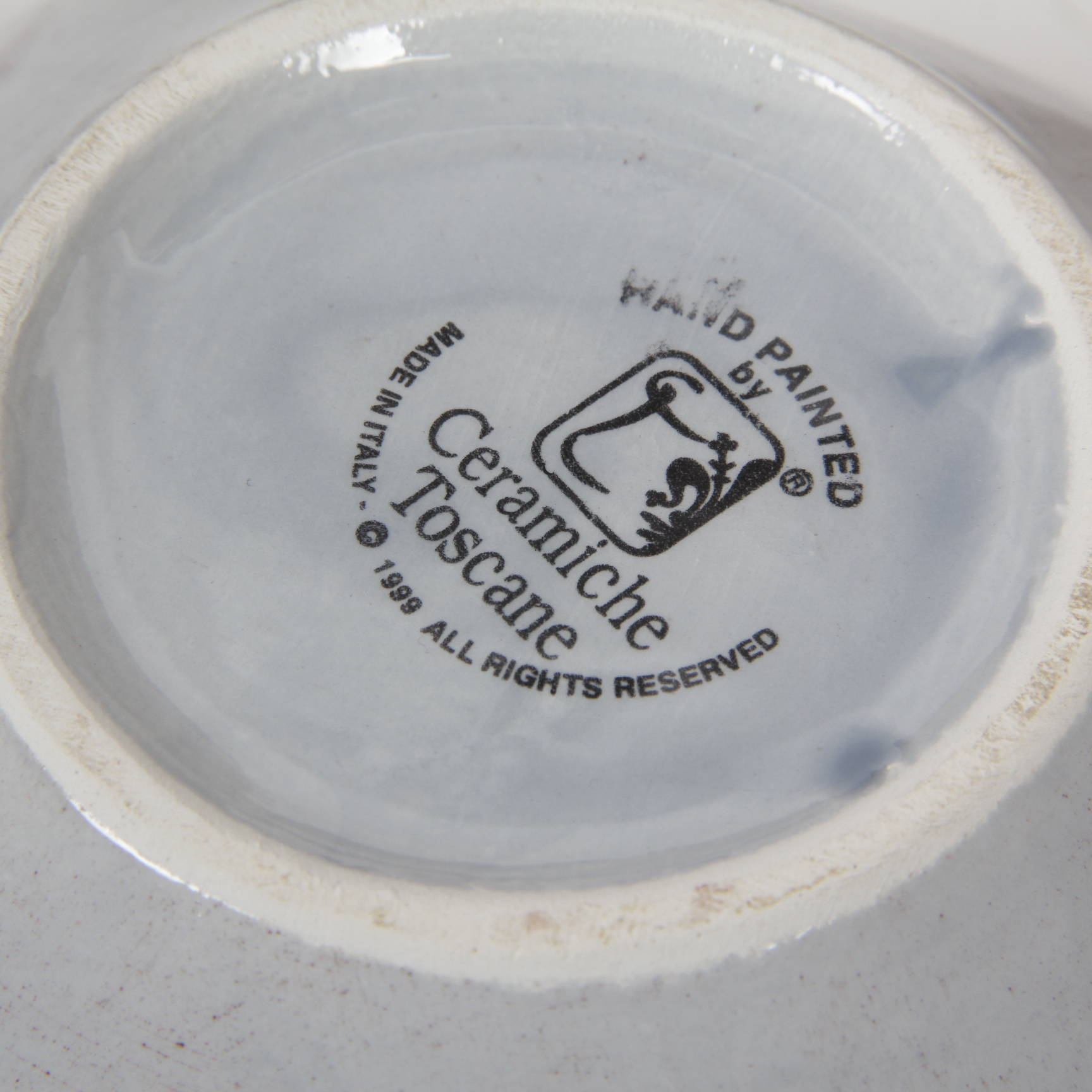 Collection of Hand-Painted Ceramiche Toscane Mugs and Bowls