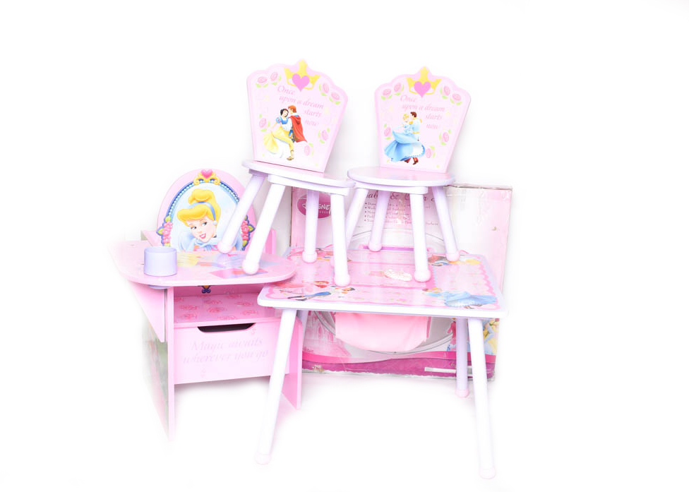 Child's Table and Chair Set Featuring Disney Princesses and More