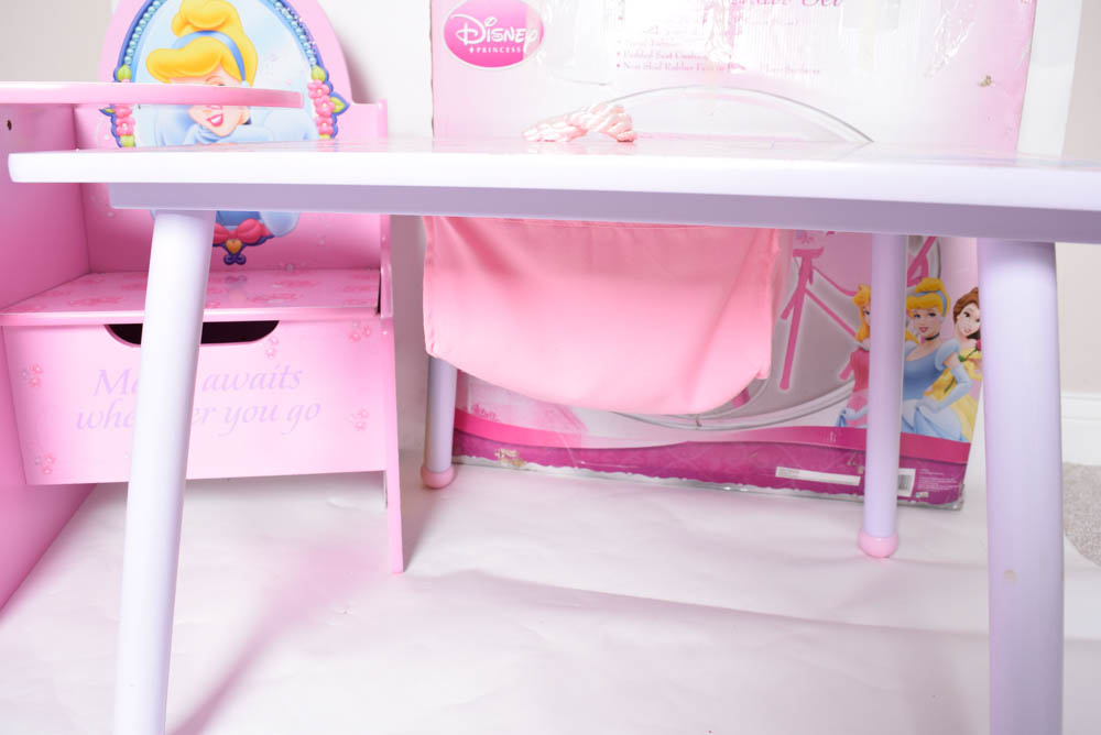 Child's Table and Chair Set Featuring Disney Princesses and More