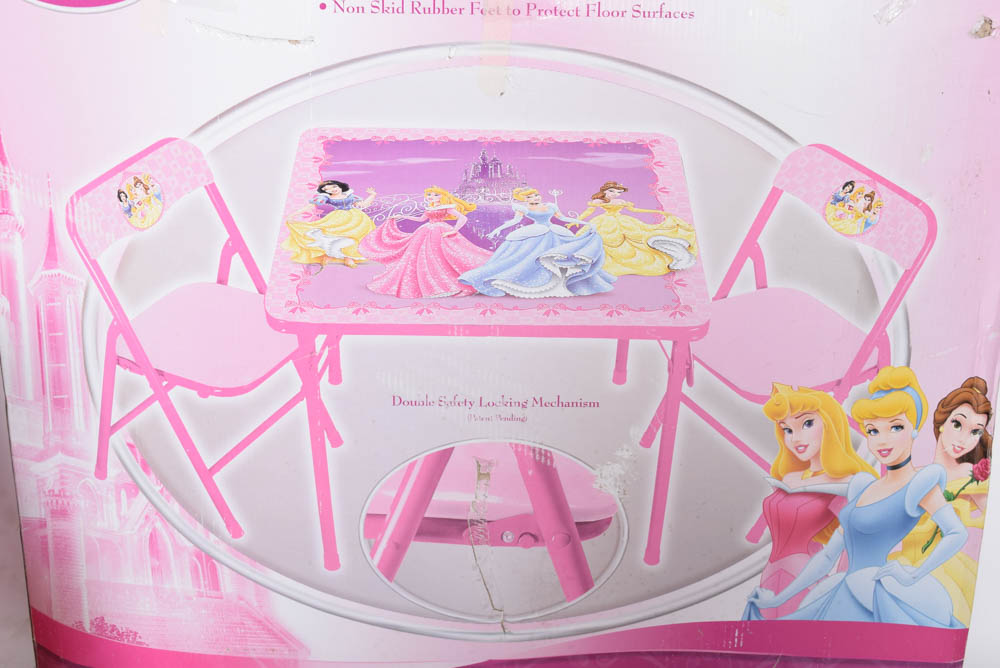 Child's Table and Chair Set Featuring Disney Princesses and More