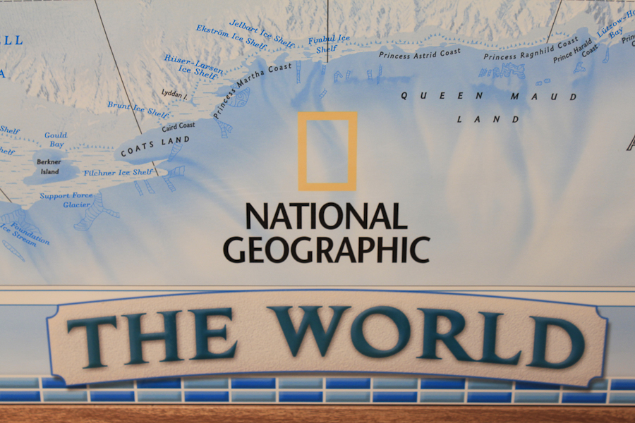 Large Laminated World Map