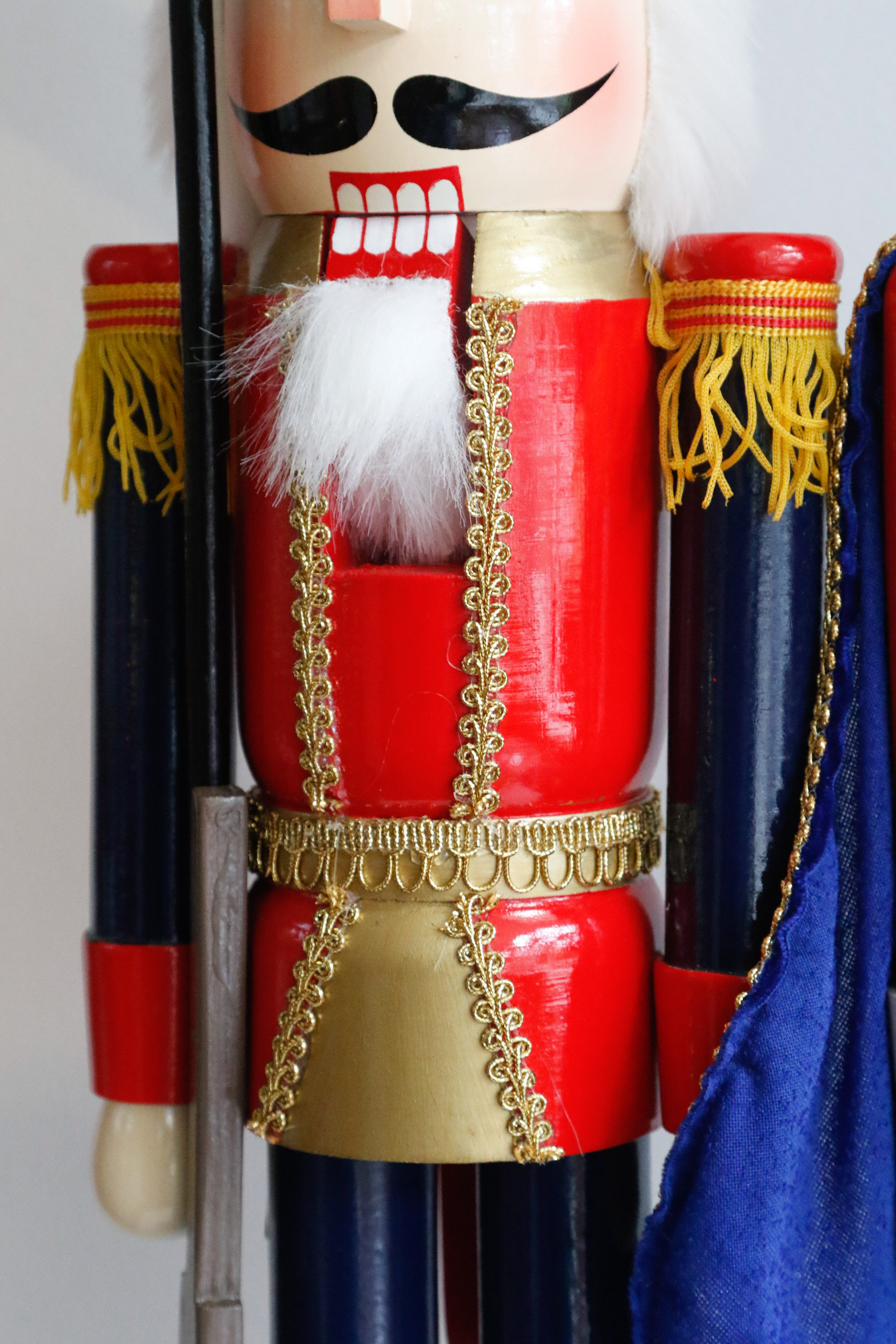 Pair of Solid Wood Hand Painted Nutcrackers