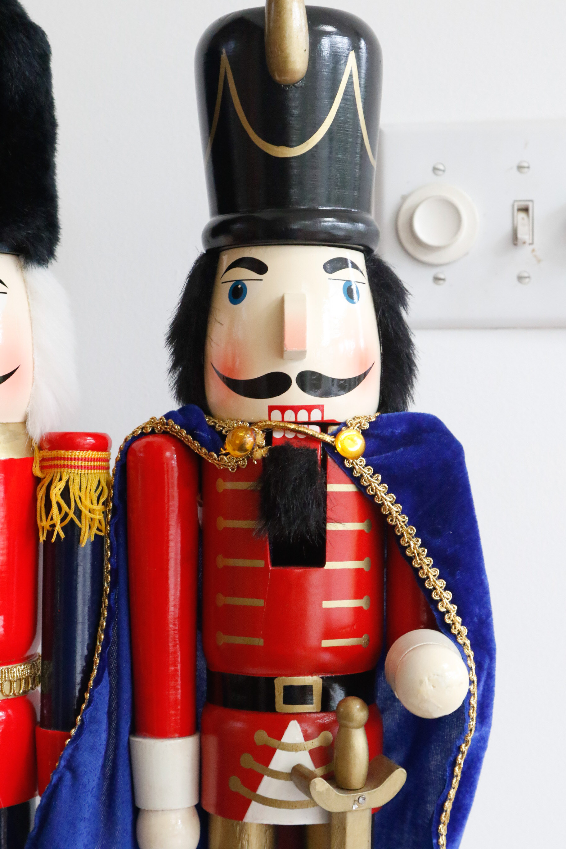 Pair of Solid Wood Hand Painted Nutcrackers