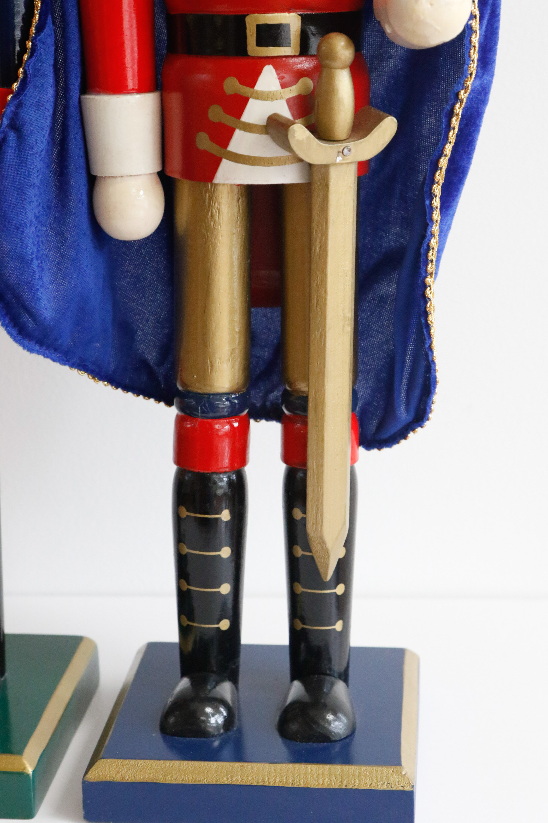 Pair of Solid Wood Hand Painted Nutcrackers