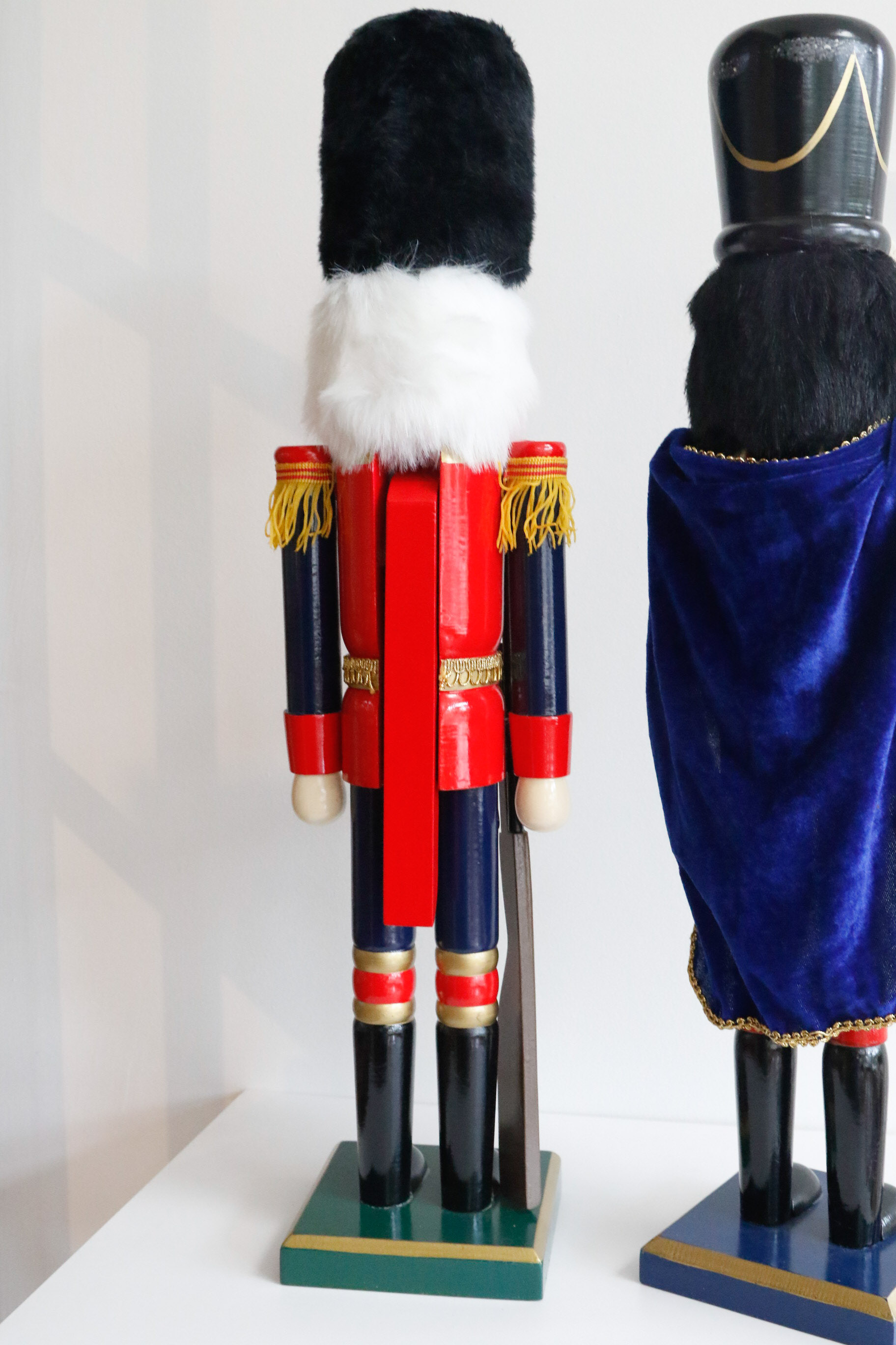 Pair of Solid Wood Hand Painted Nutcrackers
