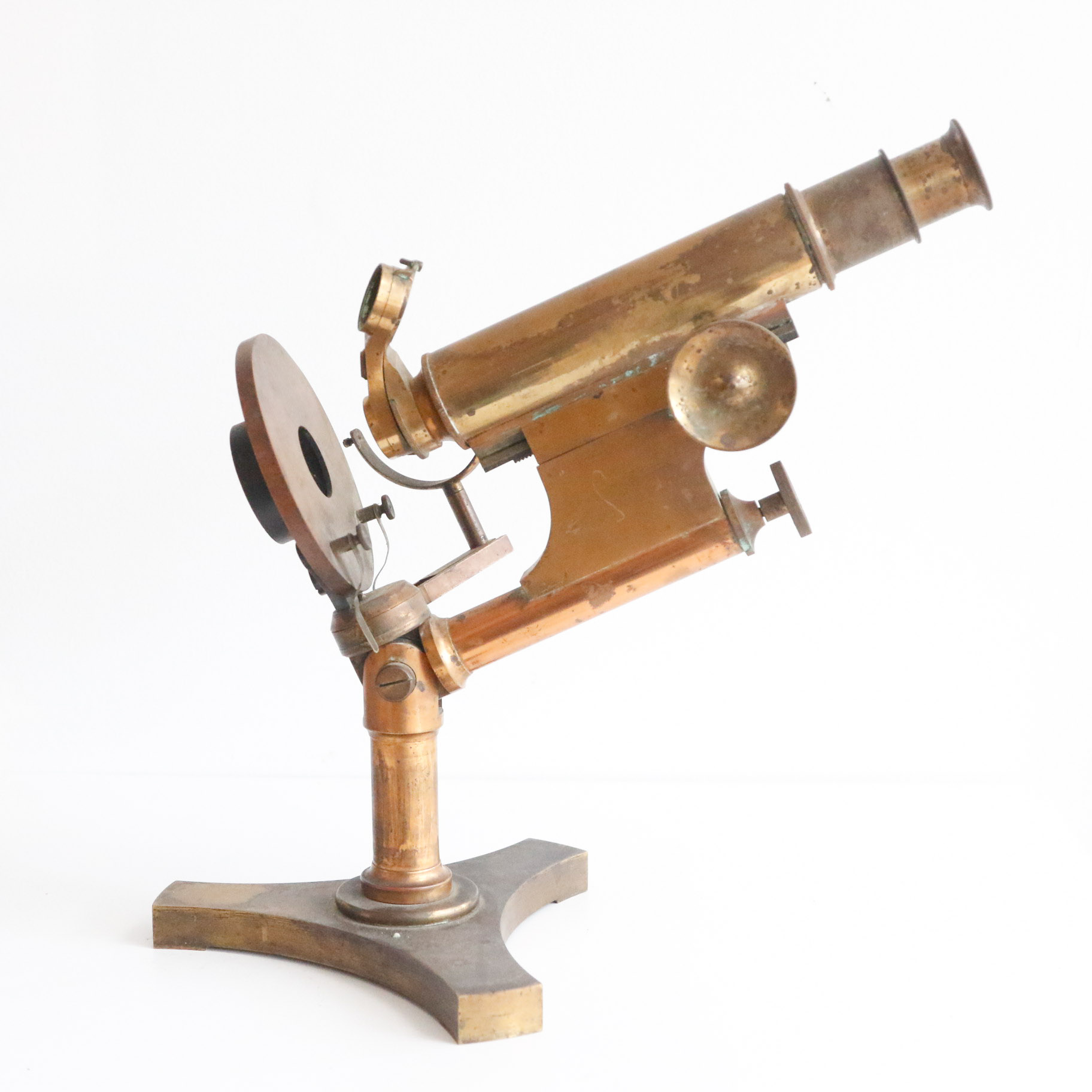 Antique A.S. Aloe & Co. Brass Diagnostician Microscope