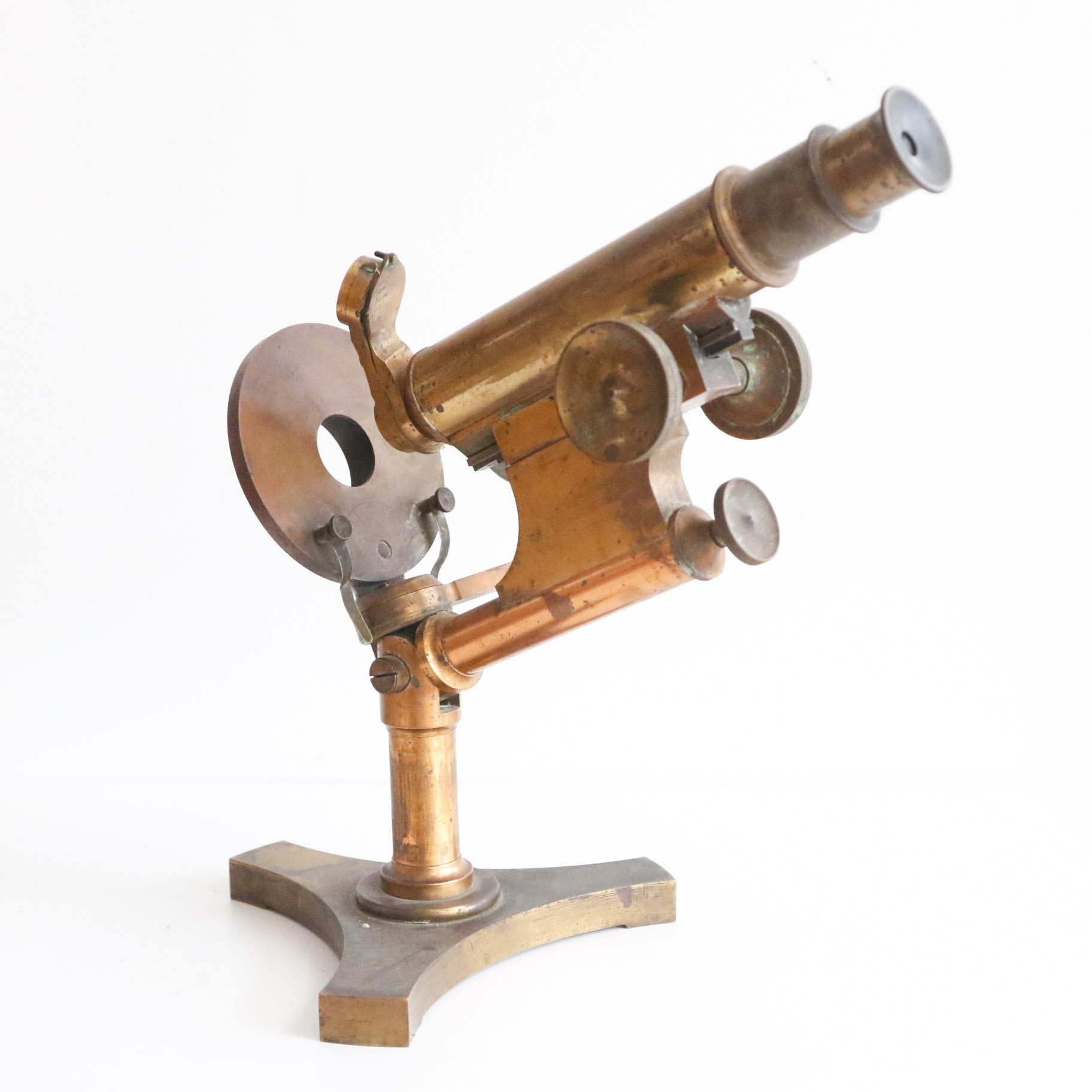 Antique A.S. Aloe & Co. Brass Diagnostician Microscope