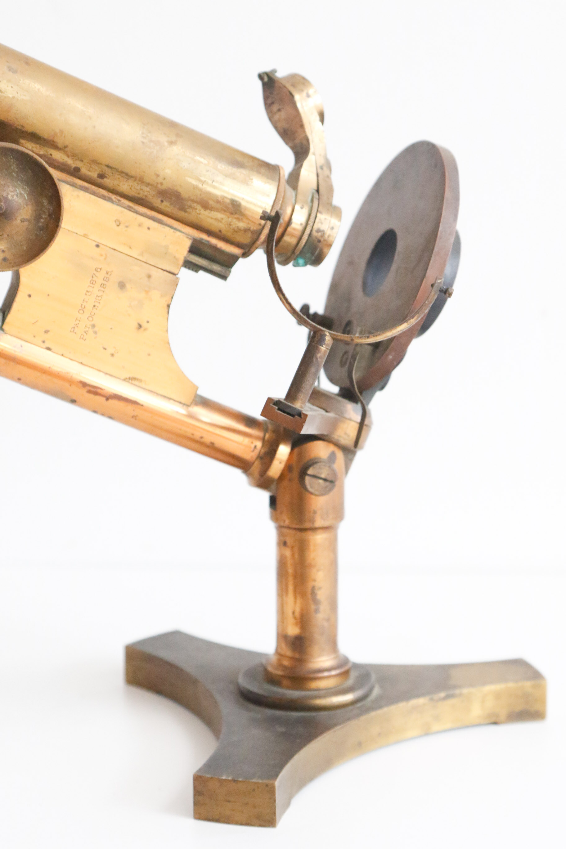 Antique A.S. Aloe & Co. Brass Diagnostician Microscope
