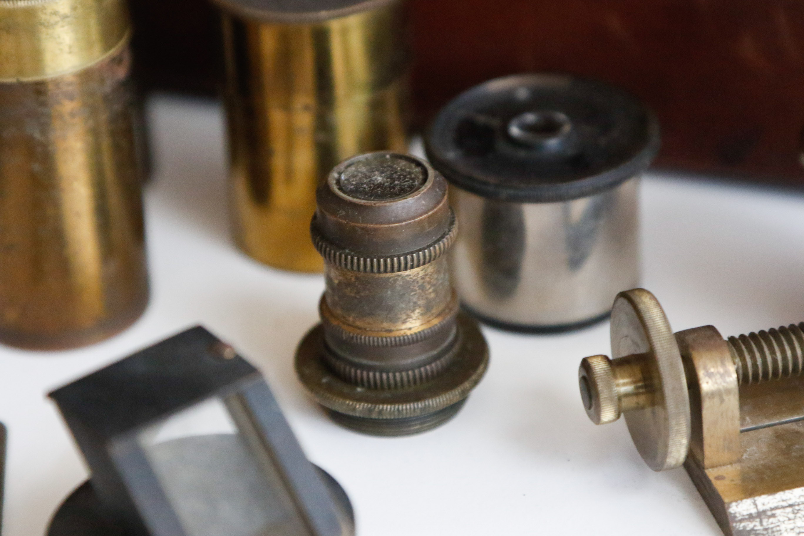 Antique A.S. Aloe & Co. Brass Diagnostician Microscope