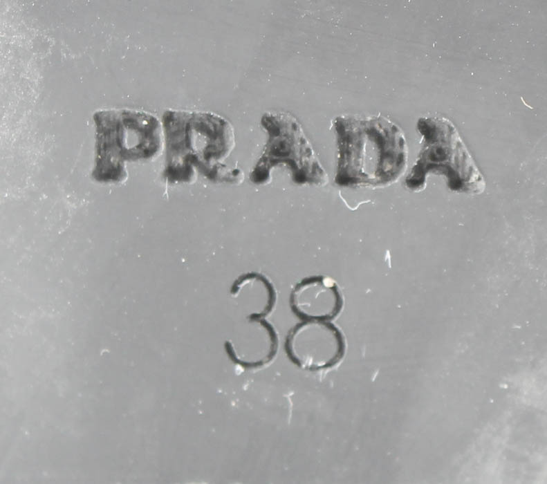 Pair of Black Suede Prada Peep Toe Booties