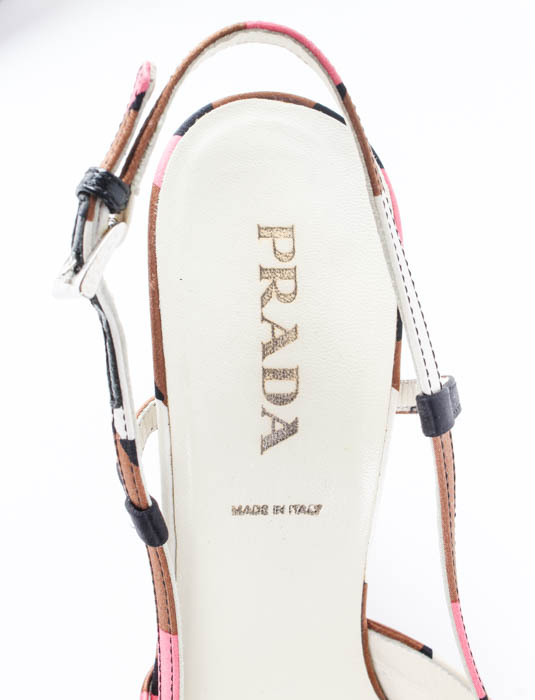 Pair of Silk Prada Slingbacks