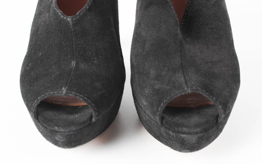 Prada "Calzature Donna" Black Slingback Heels