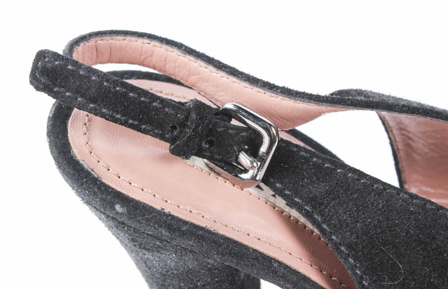 Prada "Calzature Donna" Black Slingback Heels