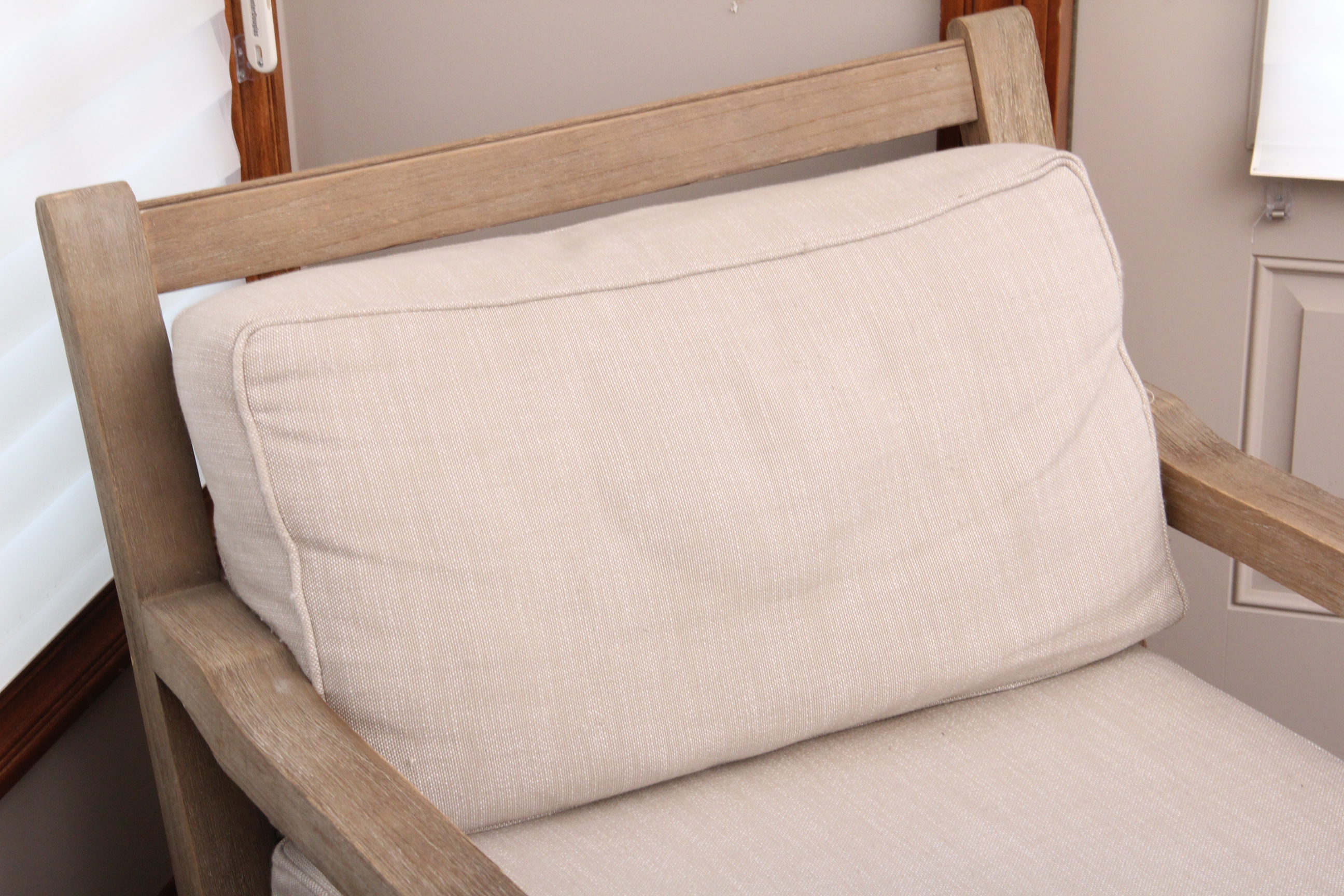 Restoration Hardware Teak Outdoor Lounge Chair with Ottoman