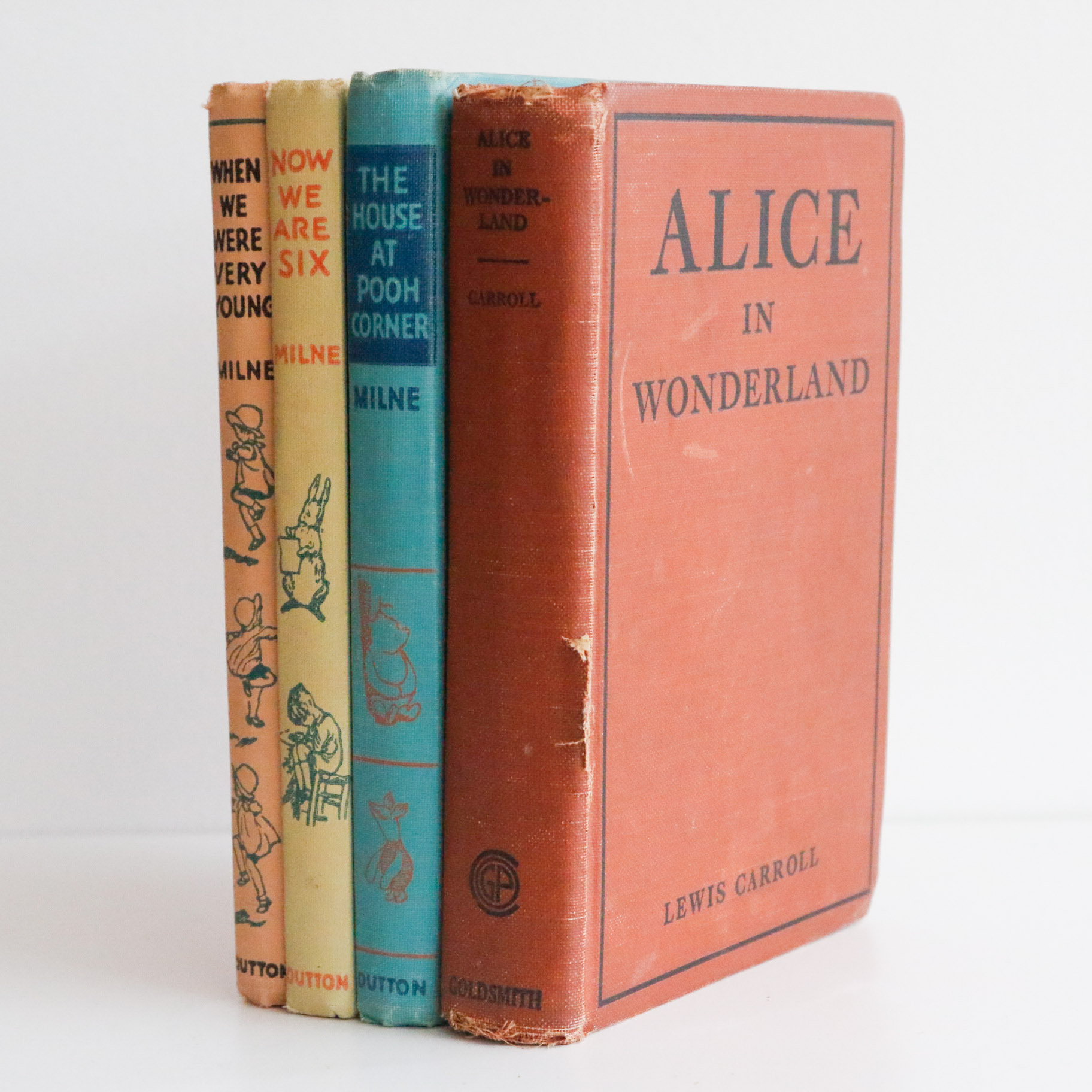 Vintage Alice In Wonderland & Winnie The Pooh Children's Hardback Storybooks