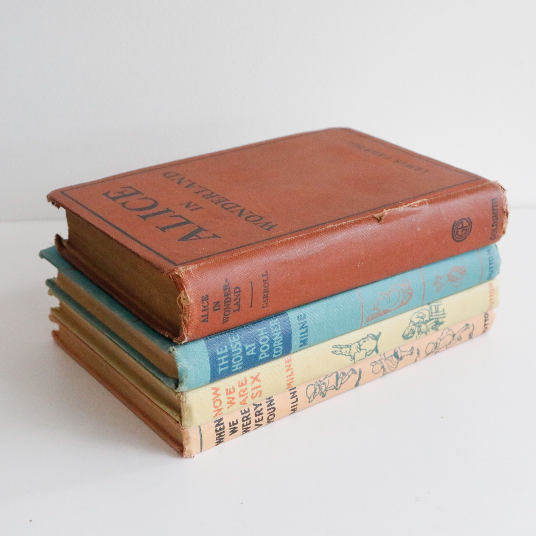 Vintage Alice In Wonderland & Winnie The Pooh Children's Hardback Storybooks