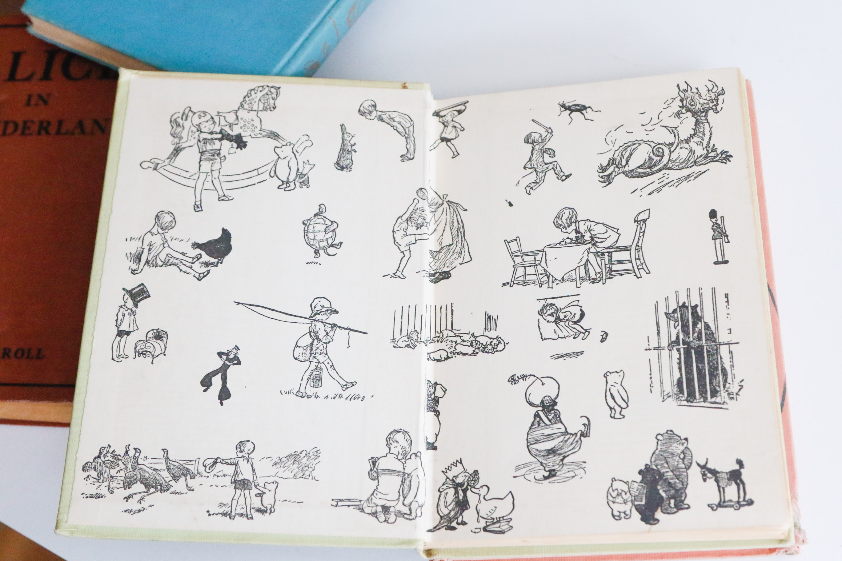 Vintage Alice In Wonderland & Winnie The Pooh Children's Hardback Storybooks