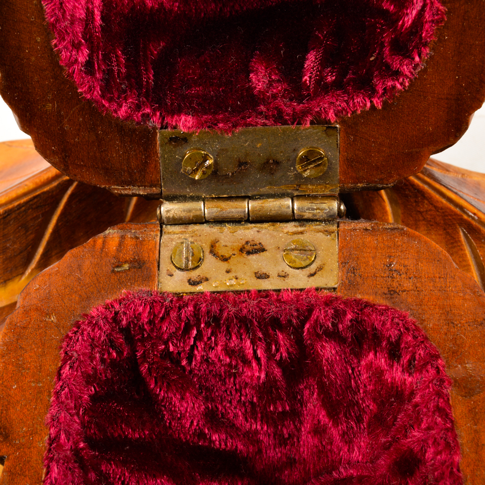 Hand Carved Wooden Acorn Box