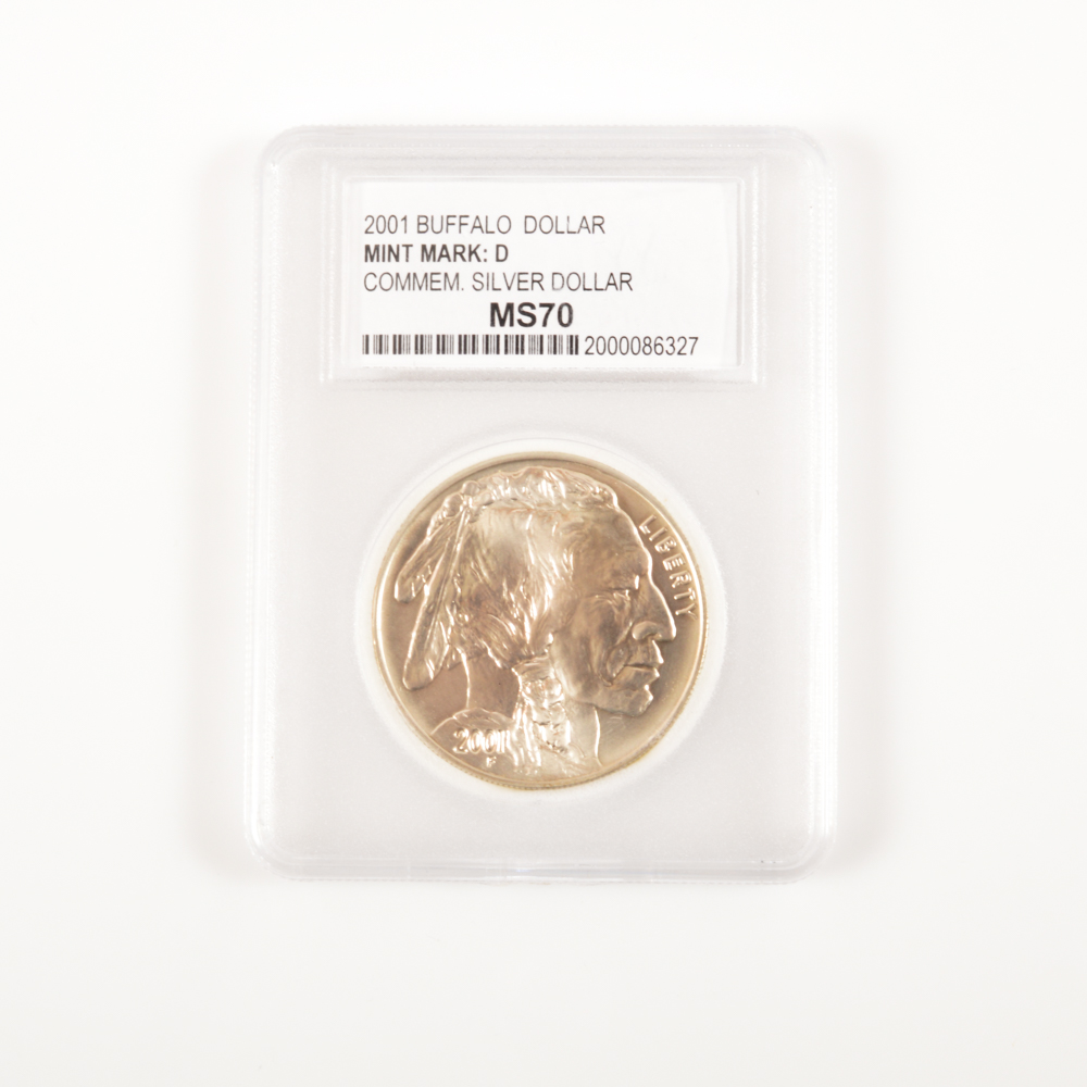 2001-D Silver Buffalo Dollar MS 70