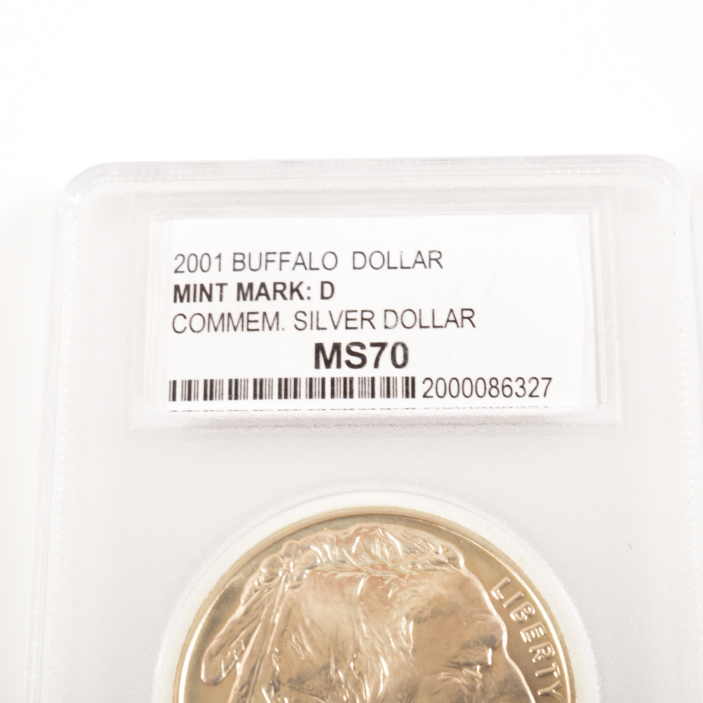 2001-D Silver Buffalo Dollar MS 70