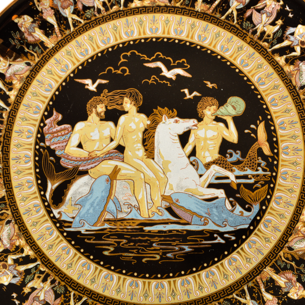 Handmade Greek Decorative Plates in 24K Gold