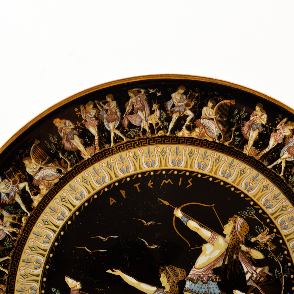 Handmade Greek Decorative Plates in 24K Gold