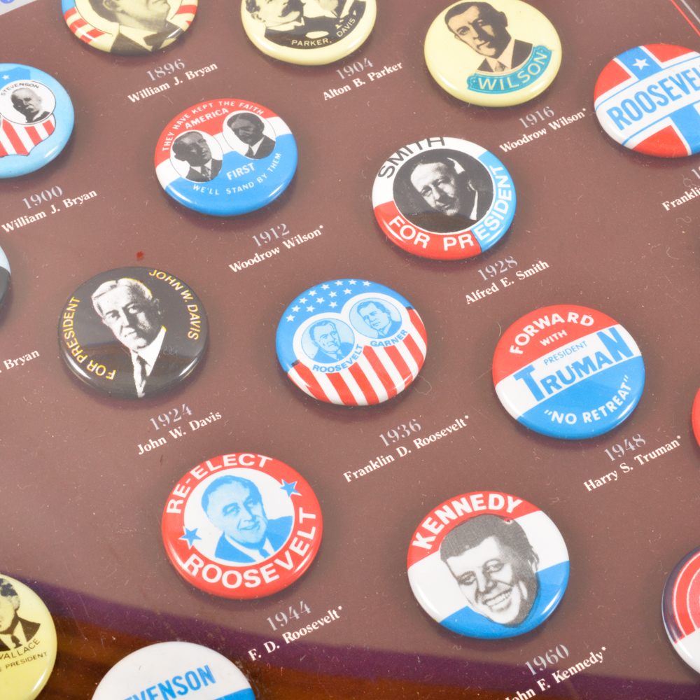 Reissue 1896-1984 Democratic Presidential Campaign Collectible Pins