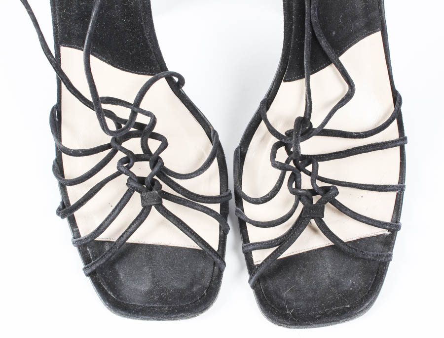 Pair of Giorgio Armani Black Strappy Sandals