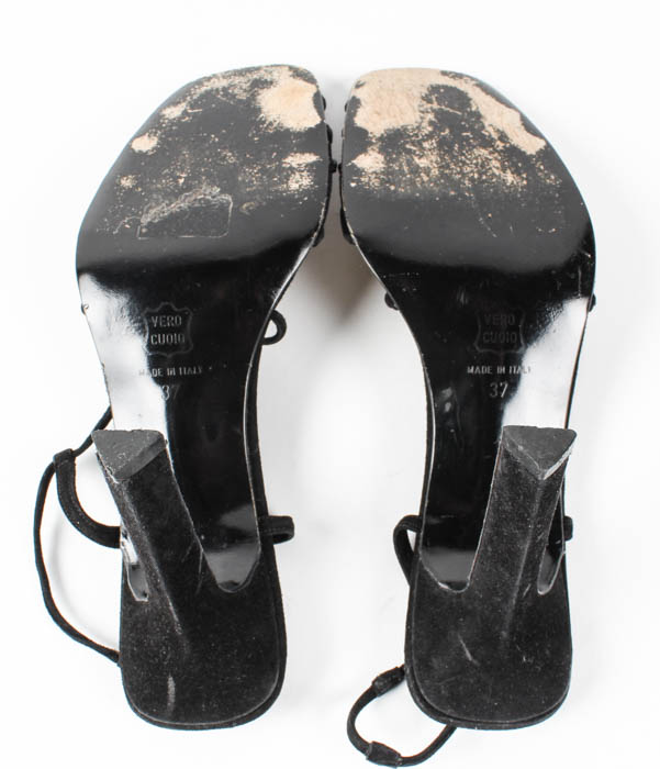 Pair of Giorgio Armani Black Strappy Sandals