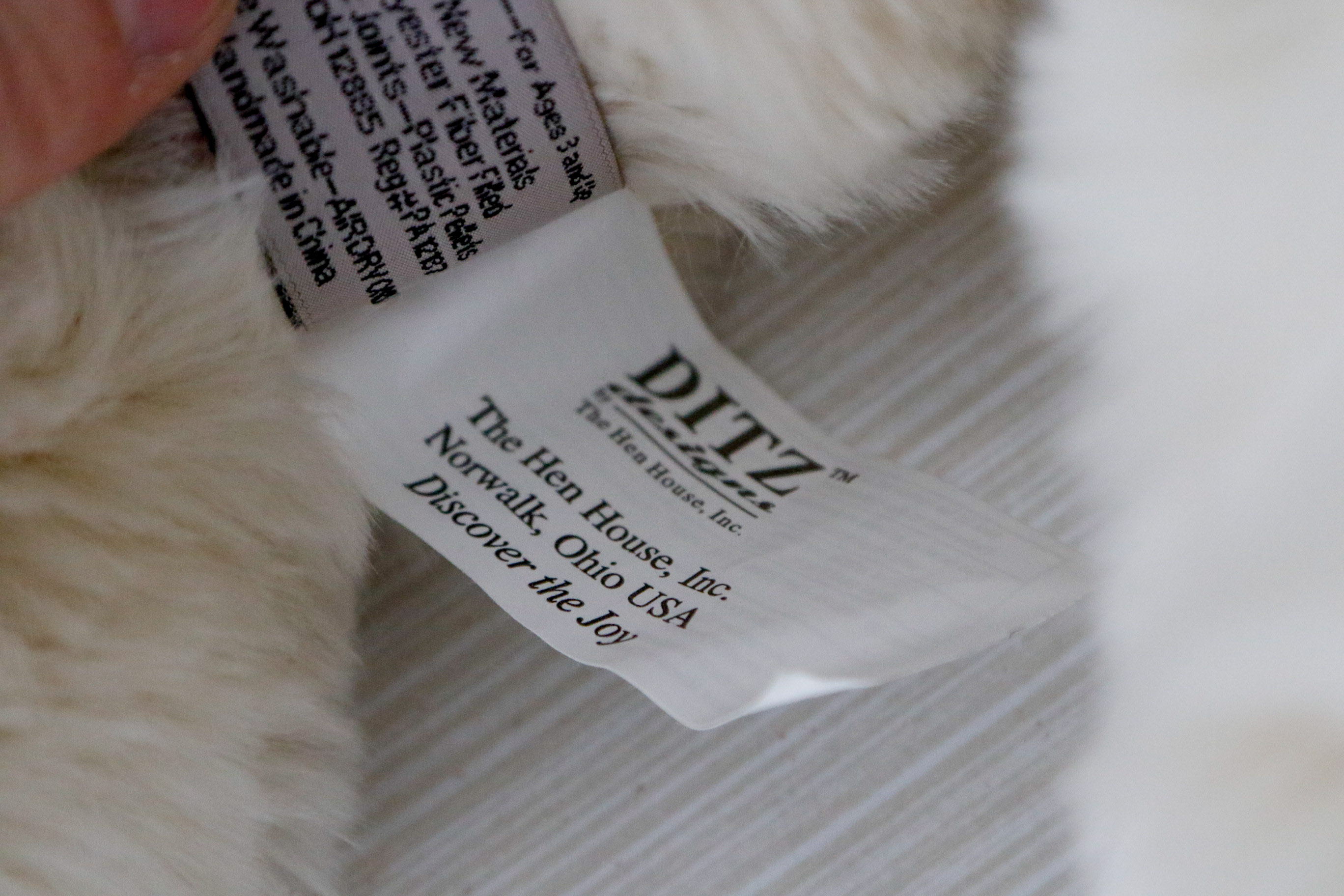 Ditz Designs Plush Stuffed Polar Bear