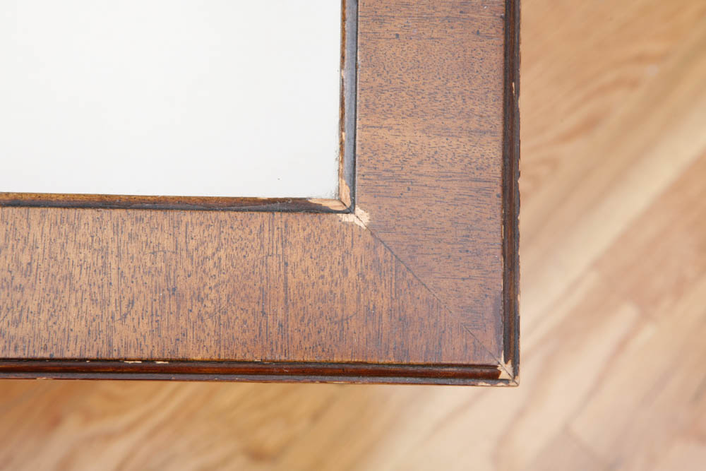English Mahogany Shadow Box Display Table