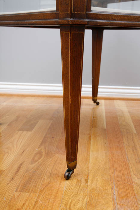 English Mahogany Shadow Box Display Table