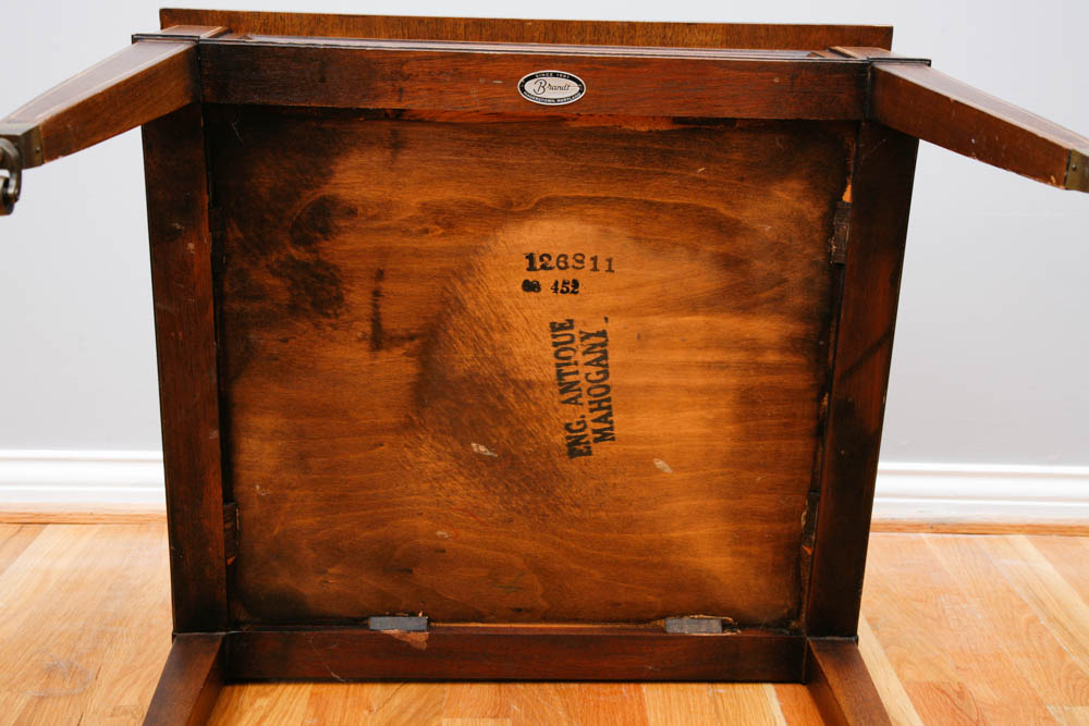 English Mahogany Shadow Box Display Table