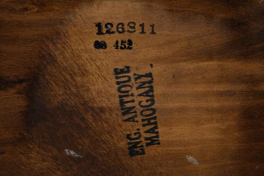 English Mahogany Shadow Box Display Table