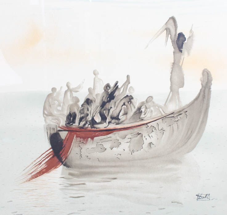 After Salvador Dali Print on Silk