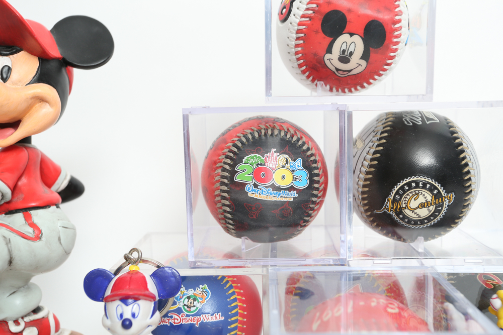 Collection of Disney Baseball Collectibles